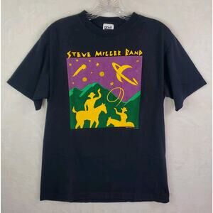 RARE Vtg 1989 Steve Miller Band Space Cowboy T-Shirt Sz Medium Cotton USA Single
